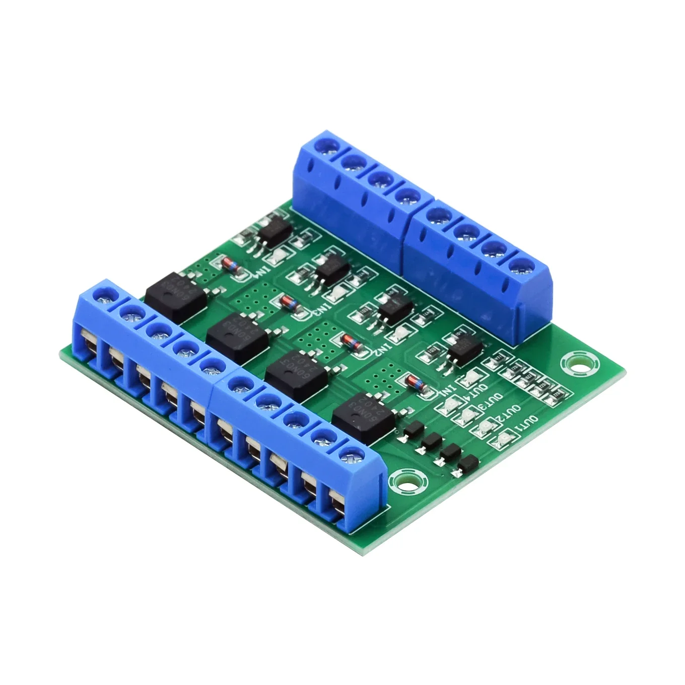 Four-way switch tube module, PLC amplifier circuit board / high power, optocoupler isolation 3.3/5/12/24 v