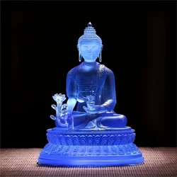 1 Pc Buddha Statue Ornament, Symbolizing Good Luck, Good Health, Resin Handicraft Statue, Chinese Tantric Medicine Master Buddha