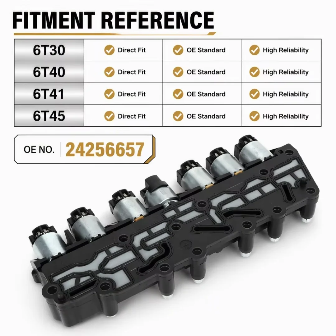 6T40E, 6T30E, 6T45E Automatic Transmission Solenoid Valve Assemblies for Buick, Chevrolet, and Opel