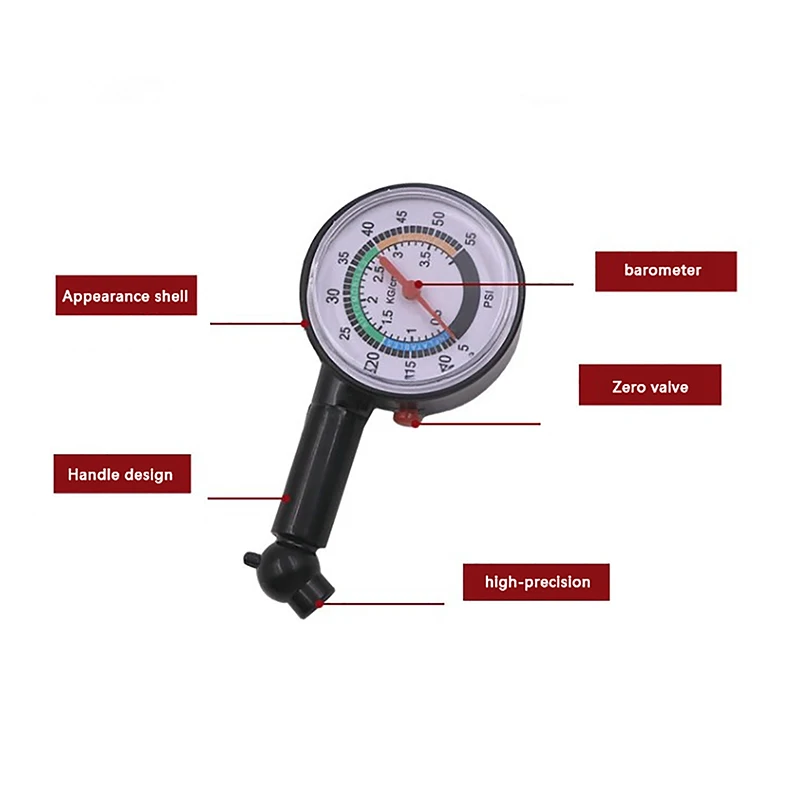 Car Tyre Tire Pressure Gauge For Car Auto Motorcycle Truck Bike Dial Meter Vehicle Tester Pressure Tyre Measurement Tool