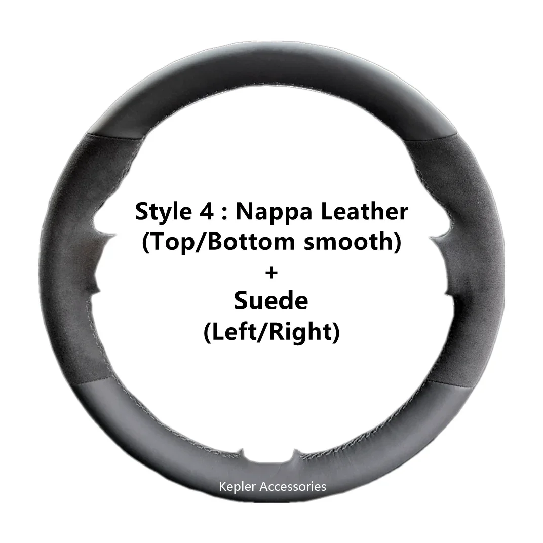 High Quality Genuine Leather Suede Hand Sew Steering Wheel Cover Wrap Car Accessories Specifically for Audi RS3 RS4 RS5 S3 S4 S5 5