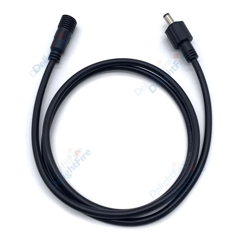 Waterproof DC Power Pigtail Cable 5.5mm 2.1mm Female Male 12V DC Power Extension Cable for Outdoor CCTV Camera LED Strip Lights