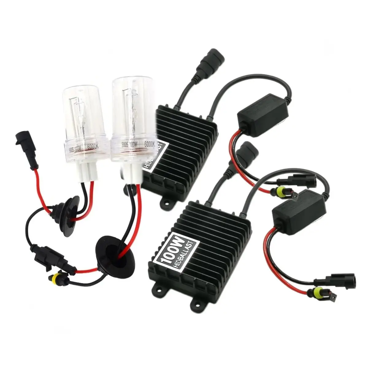 

Ceramic AC 100W High Power Xenon Headlamp Kit for Cars Compatible with H1 H3 H7 H8 H9 H11 9012 Hir2 Hb3 HB4 D2H 12V HID