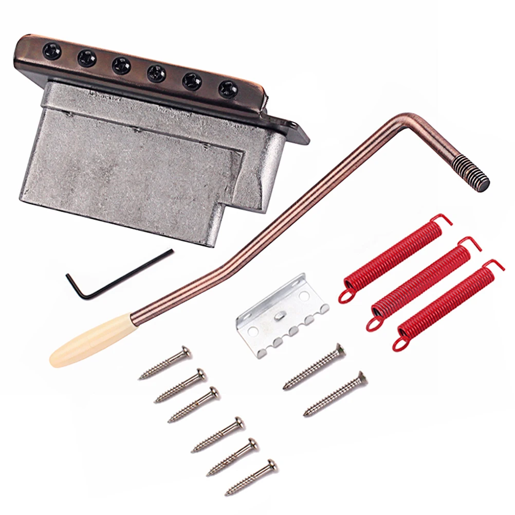 

Right Handed Picnic Bridge Bronze Guitar Saddle ST Electric Hardtail Fixed System
