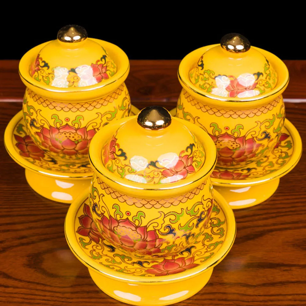 

Керамическая буддийская чашка, контейнер для подачи воды, ритуальная чаша, домашний храм, чашка для предложения воды, ритуальная чаша