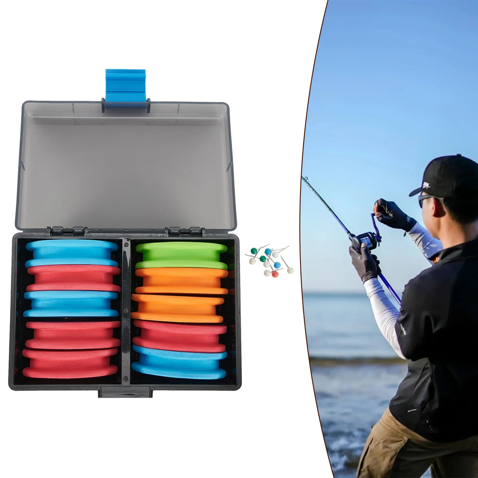 

10pcs Fishing Line Winder Organizers Rig Winders In Storage Box Rig System Sea Fishing Tackle Boxes EVA WINDERS RIG Fishing Tool