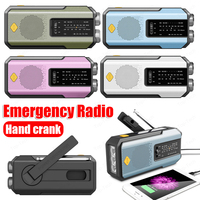 Emergency Hand Crank Radio 2000mAh Power Bank Phone Charger AM/FM/WB NOAA Portable Weather Radio SOS Alarm for Emergency Camping