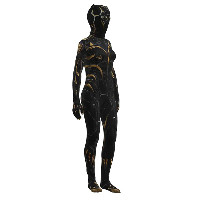 Marvel Halloween Animation Costume Cosplay Women Adult Party Black Panther 2 Clothes Suit Superhero Children Sheng Costume Gift