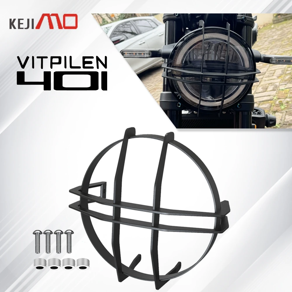 For Husqvarna Svartpilen 401 250 2018-2023 Motorcycle Headlight Protector Headlight Grille VitPilen 401 Adjustable Windshield