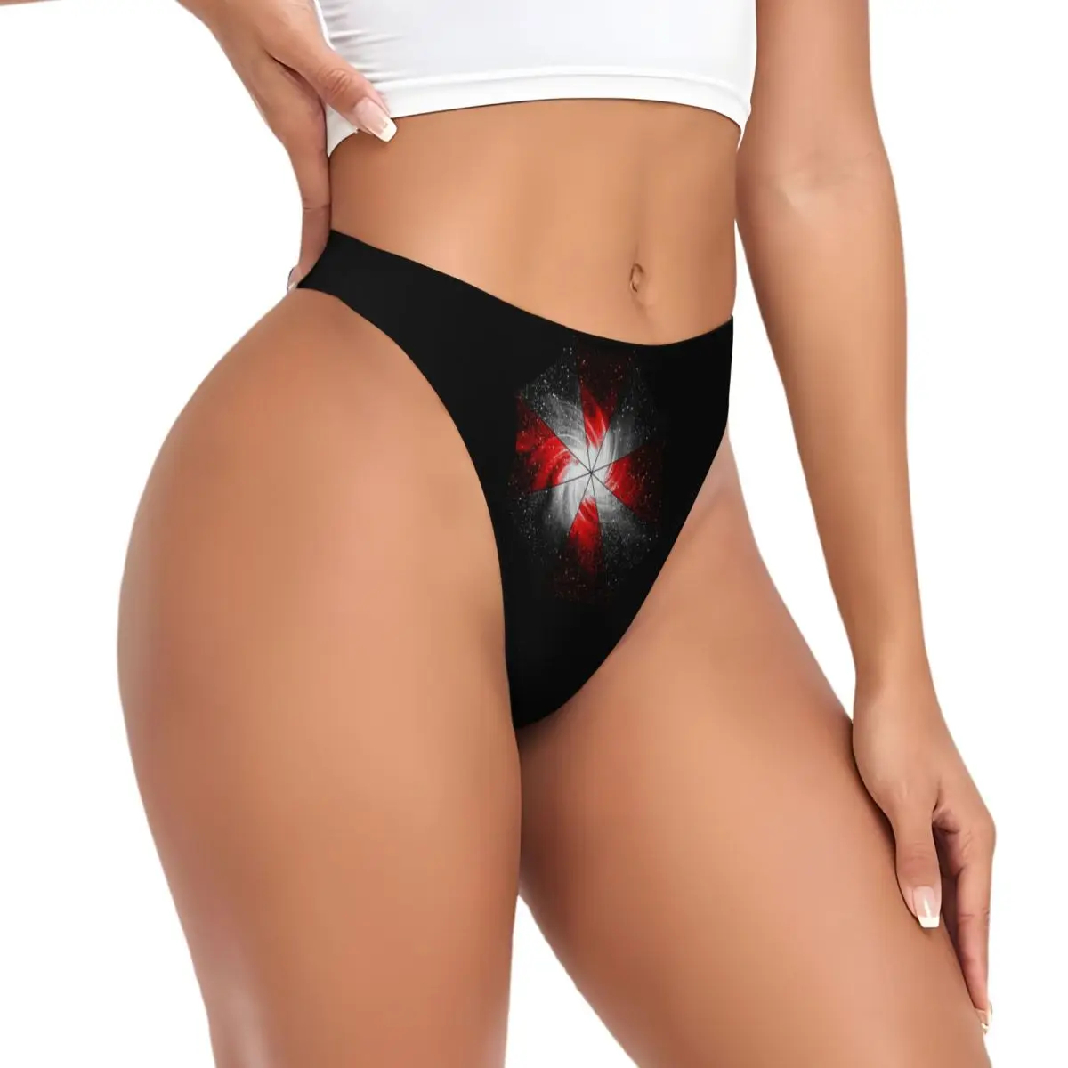 Calcinha g-string personalizada com guarda-chuva, sexy, respirável, feminina, estiramento, roupa íntima confortável