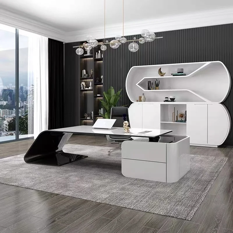 Conference Unusual Office Desk Cabinets Shelf Drafting Cheap Office Desk Storage Minimalist Unique Wooden Bureau Furniture