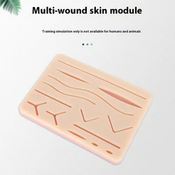 JUSTLANG Suture Practice Pad 3 Layer 14 Wound Skin Learning Training Medical Silicone For Medical Veterinarian Students Nurses