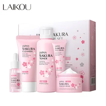 LAIKOU Sakura Kit Skin Care Sets Moisturizing and Reducing Fine Lines Cleansing Pore…