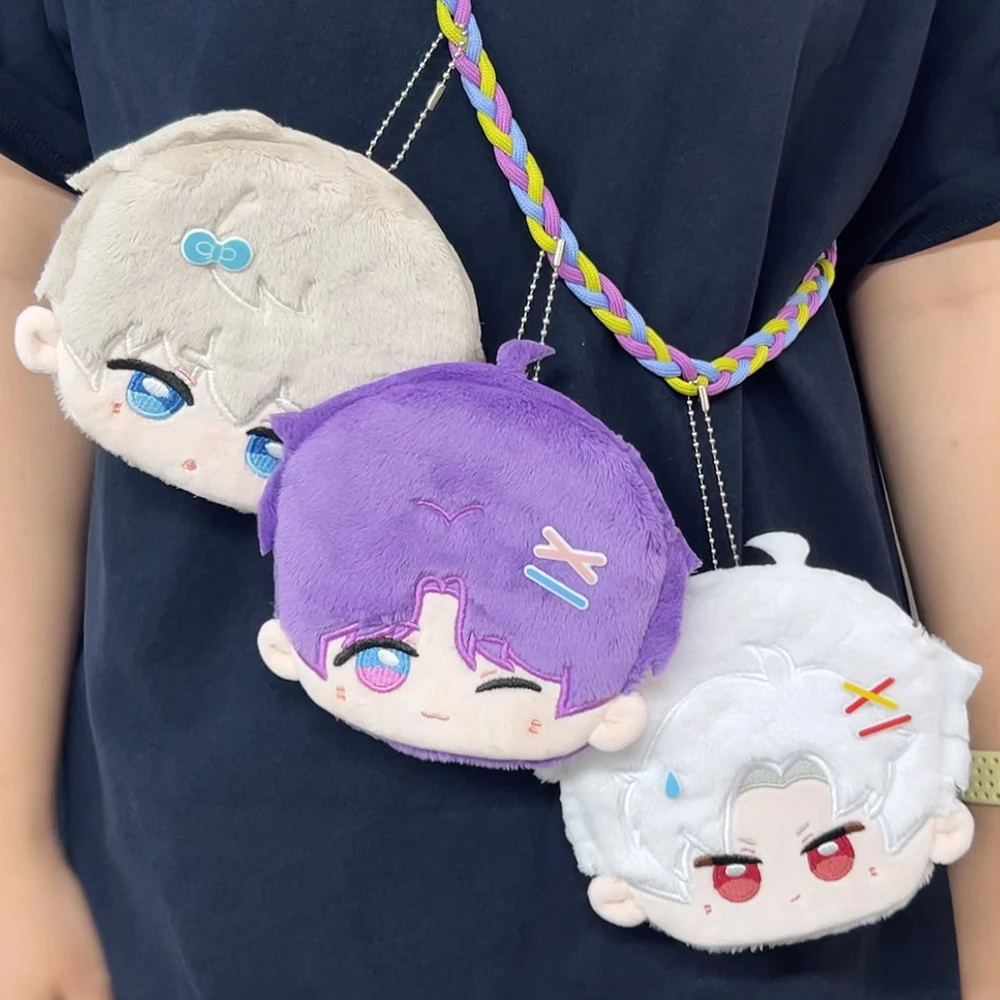 Love And Deepspace Münzgeldbörse, 12 cm, Plüsch-Schlüsselanhänger, Kartentasche, Peripherie, niedlicher Taschenanhänger, Handtaschendekoration, Sammlung für Erwachsene, Geschenke