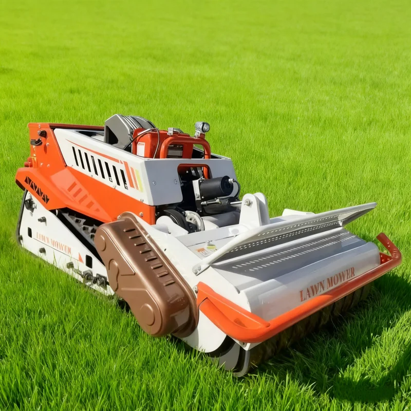 RC Lawn Mower 1800 Watt All Terrain Diesel Engine Flail Mower 4 Stroke with 24v Robot for Agricultural Lawn Mower