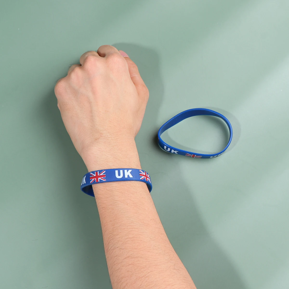 

10Pcs Eco-Friendly Silicone Country Wristbands Soft Comfortable Durable for Sports Games Football Accessories Country Wristbands