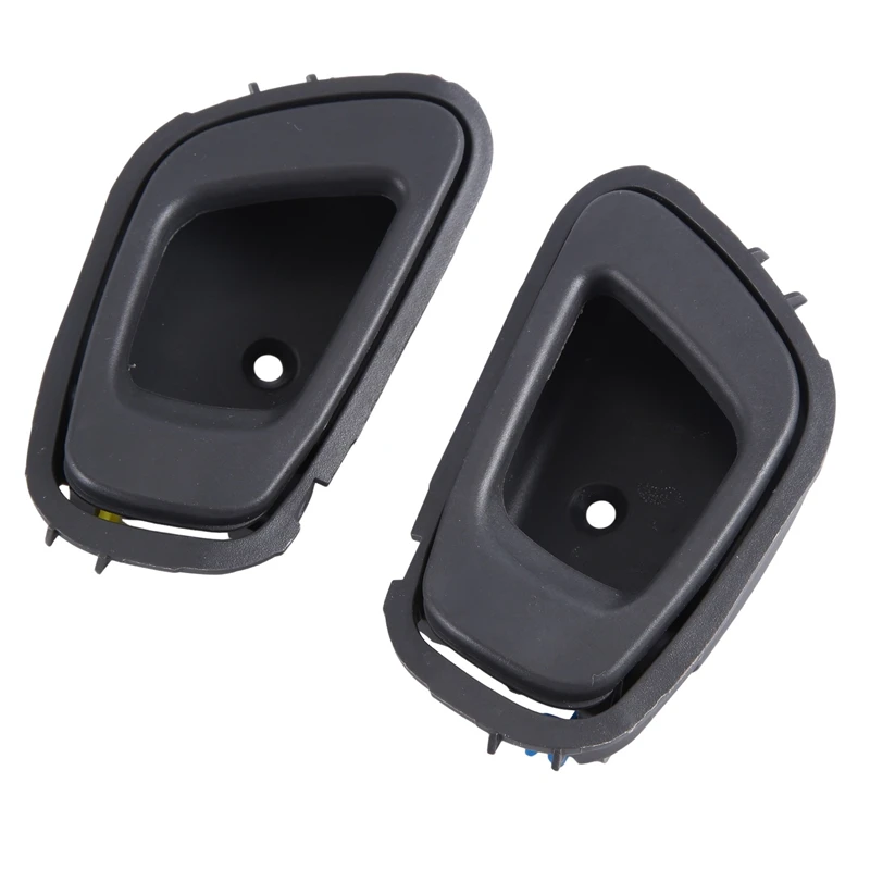 2 Piece Front Interior Inside Door Handle Set FL FR Black ABS For Chevy Spark 2013 2014 2015 95233441,95233442