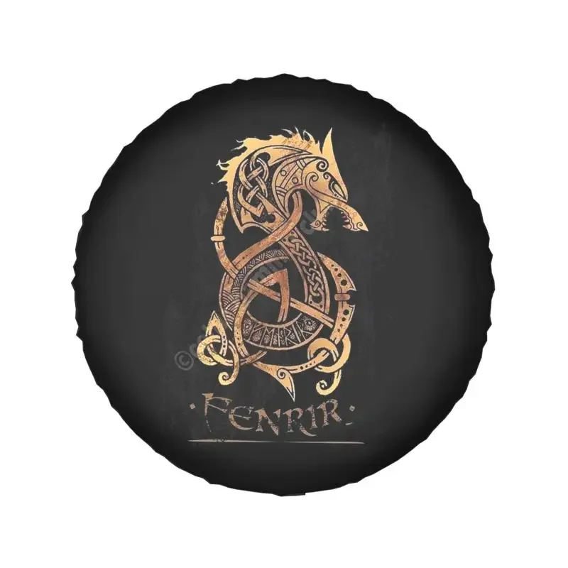 Viking Fenrir Monster Wolf Spare Wheel Cover for Jeep Hummer 4WD RV Valhalla The Nordic Odin Tire Protector 14