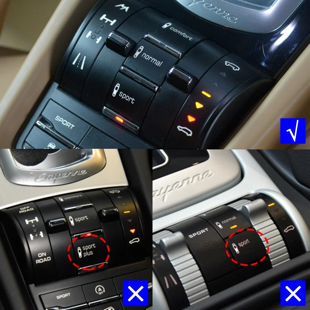 For Porsche Cayenne 7P5 Car Center Console Suspension Mode Comfort Normal Switch Sports Button 2010-2014 7P5927521