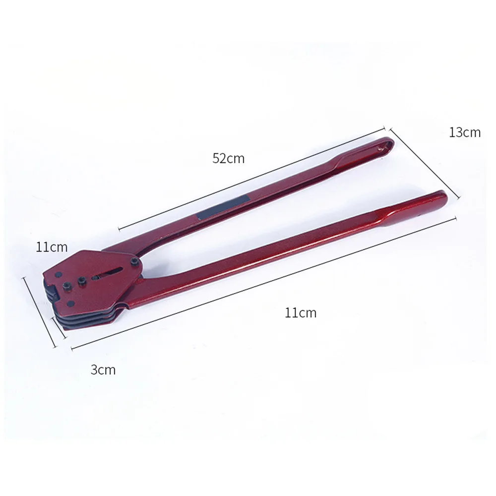 Tensor de flejado, juego de Metal, alicates de embalaje, herramienta de flejado de correa de acero de 16-19mm, alicates de embalaje rojos, máquina para correa de PP/PET