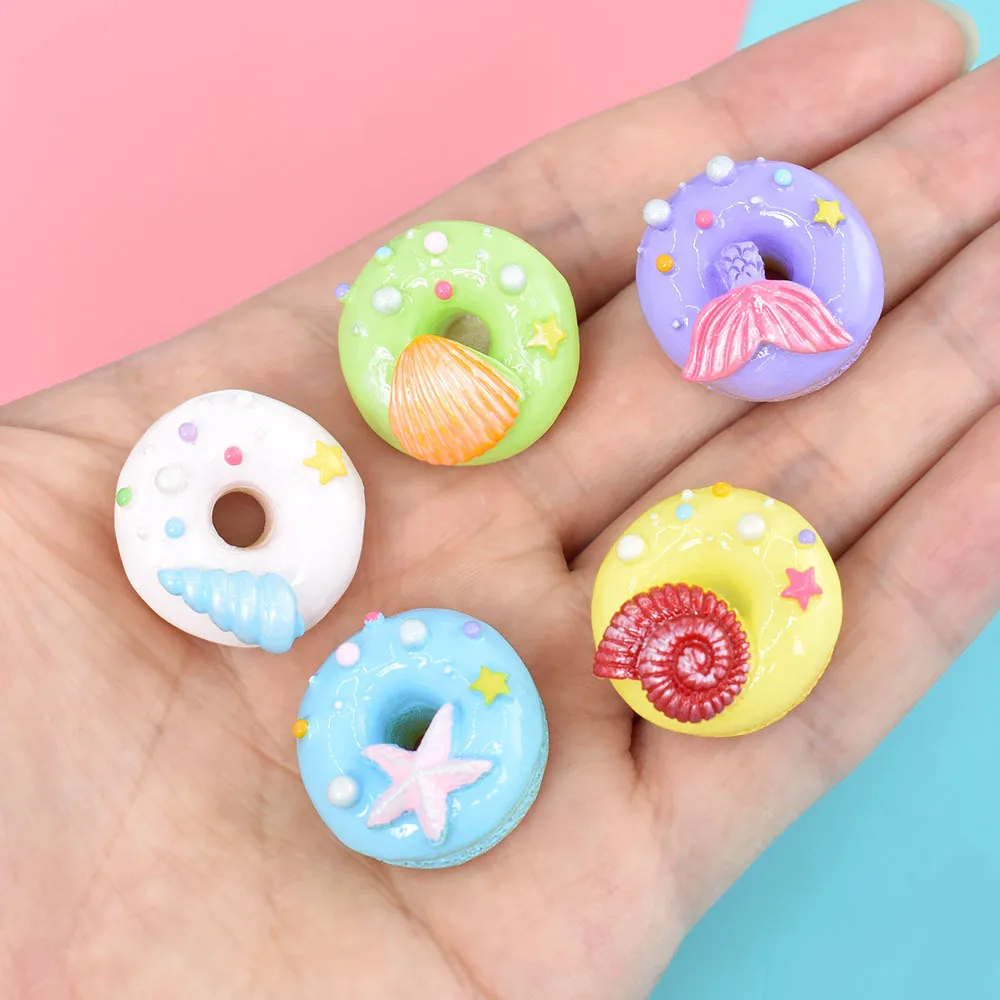 6/8/10 stücke Mini süße Süßigkeiten Donut Puppe Essen so tun, als spielen Puppenhaus Zubehör Miniatur Home Craft Dekor Kuchen Kinder Küche Spielzeug – Detail 21