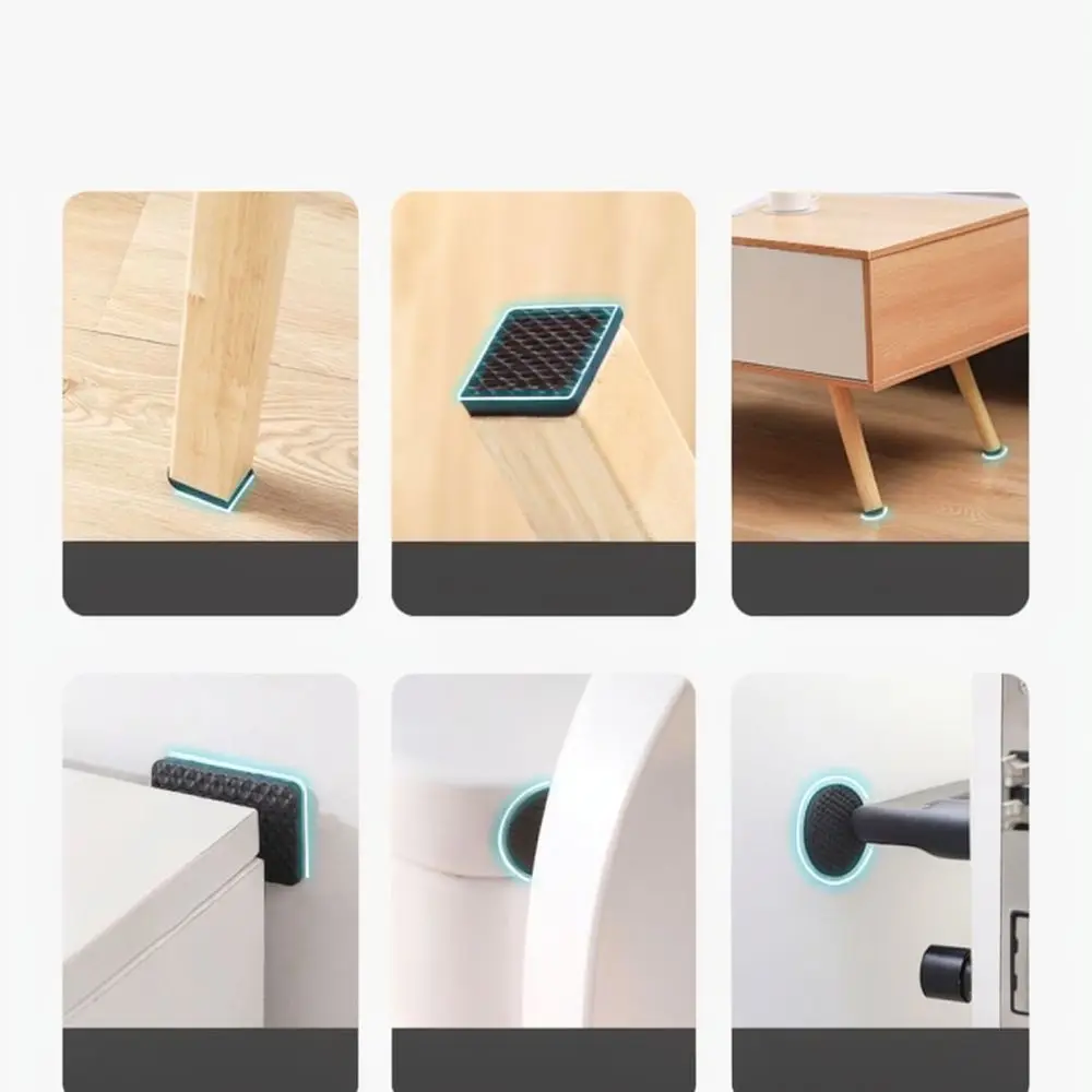 Non Slip Furniture Feet Pads Floor Protection Mats Durable Rubber Chair Leg Covers For Hardwood Tile Noise Reduction Pads