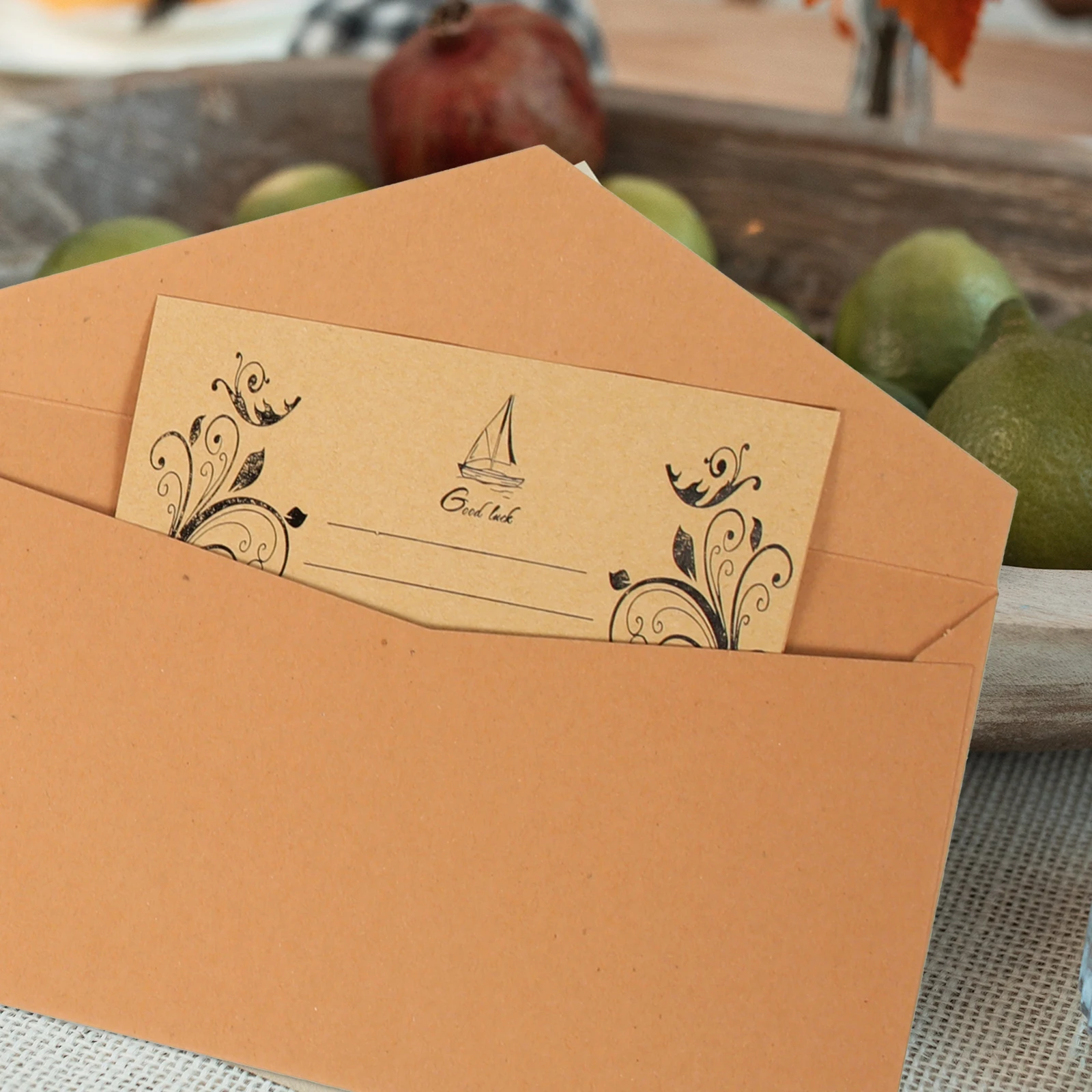 

12 Sets Invitation Envelopes Thick Paper Retro Design Wedding Bridal Shower Stationery Set Greeting Cards Gift Letter Writing