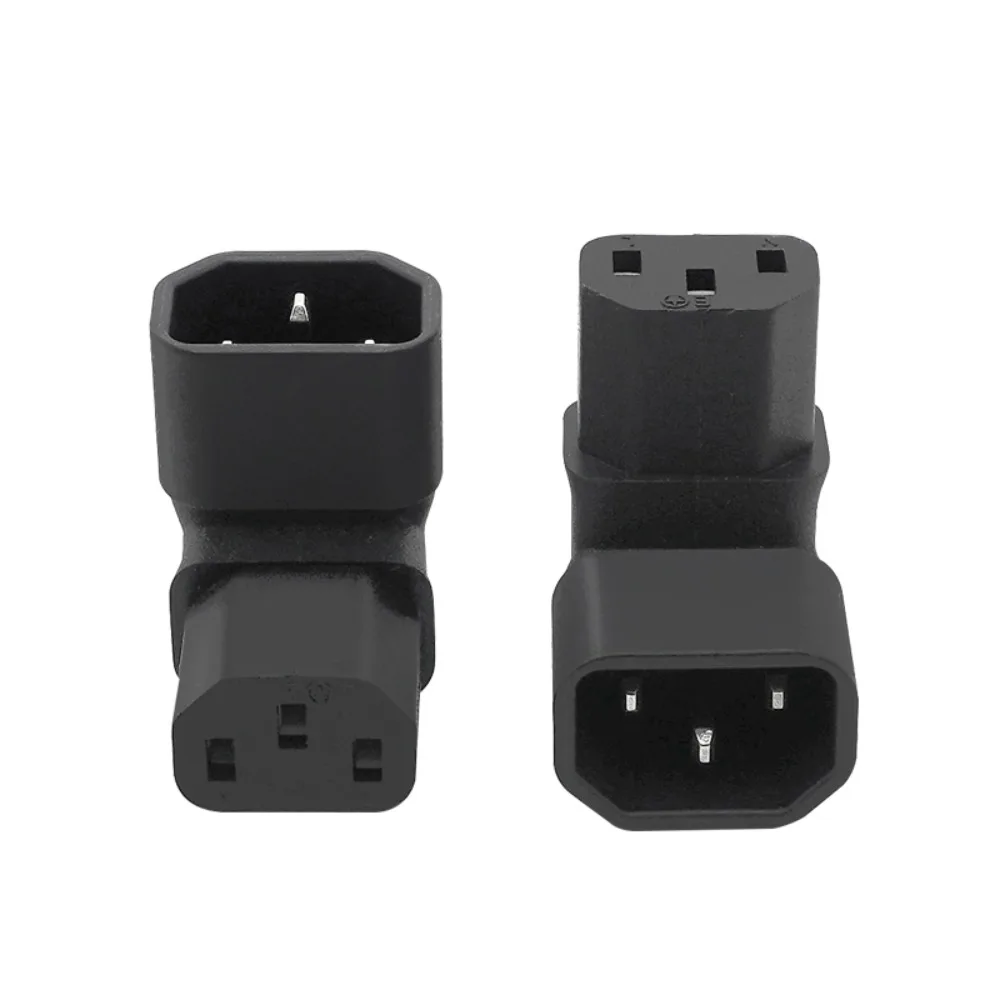 10A 3Pin C14 Male To C13 Female Corner Plug Conversion Socket Conversion Plug Power Adapter AC Plug IEC Connector