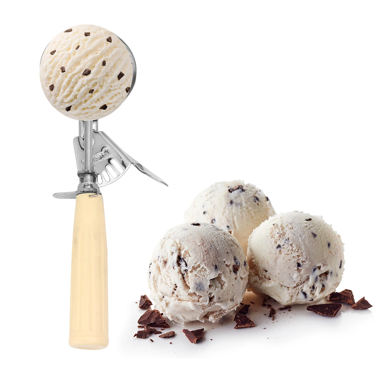 

1pc Ice Cream Scoop Ergonomic Spoon Dessert Baller Fruit Muffin Tool Home Cafe Restaurant Use Lightweight Portable Kitchen