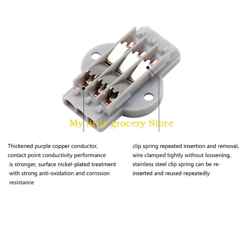D5BD 10Pcs Quick Wire Connector Push in Electrical Terminals Block Quick Installation