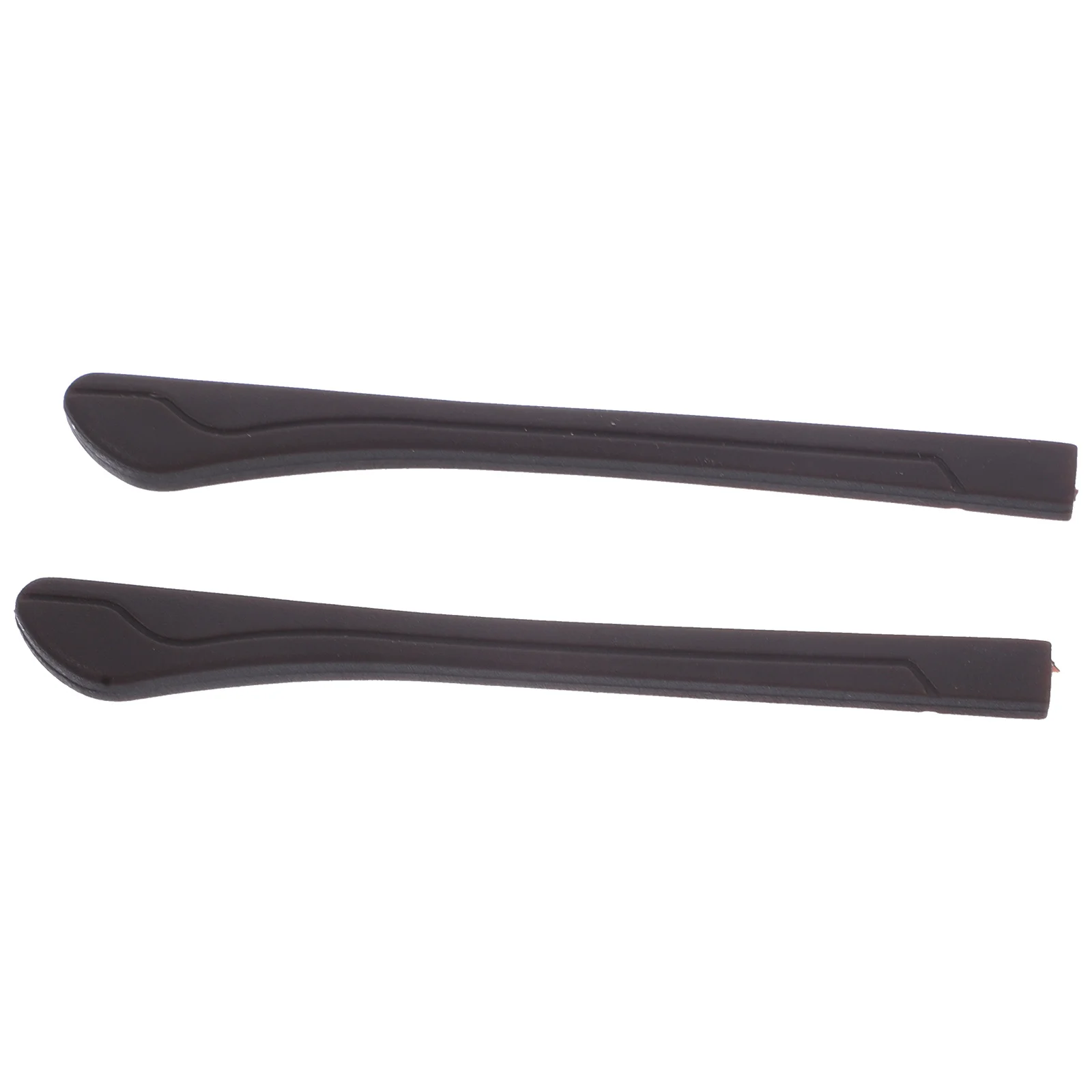 

One Pair Dark Brown Glasses Temple Cover Silicone Replacement Sleeve for Metal Arms Non-Slip Eyewear Protection