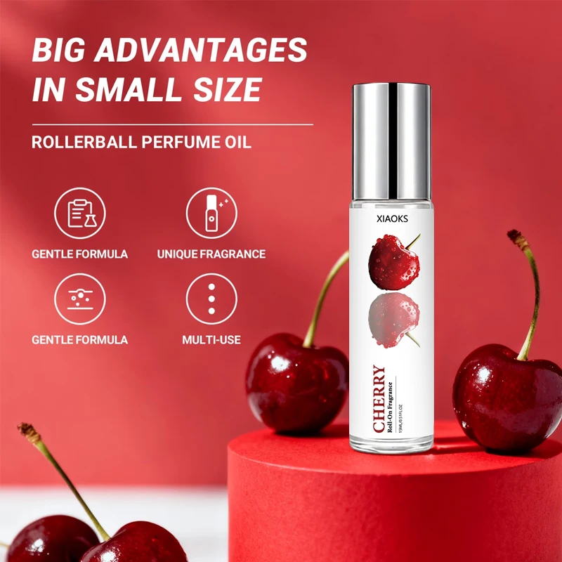 Women's Cherry-Scented Roll-On Perfume, Featuring a Charming Floral-Fruity Scent with Sweet Feminine Pheromones, a Light Fragrance That Is Natural and Not Overpowering, Uniquely Refreshing, and Increases the Rate of Attention from the Opposite Sex Exclusively Selected Perfume Ingredients, Alcohol-Free, Mild and Non-Irritating, Suitable for All Skin Types, with a Fragrance That Lasts for 72 Hours. High-End Design, Pocket-Sized, Convenient for Outdoor Travel. Suitable for Gift-Giving, Everyday Dates, Travel, and Unique Outings That Won'T Clash with Other Fragrances. view 3