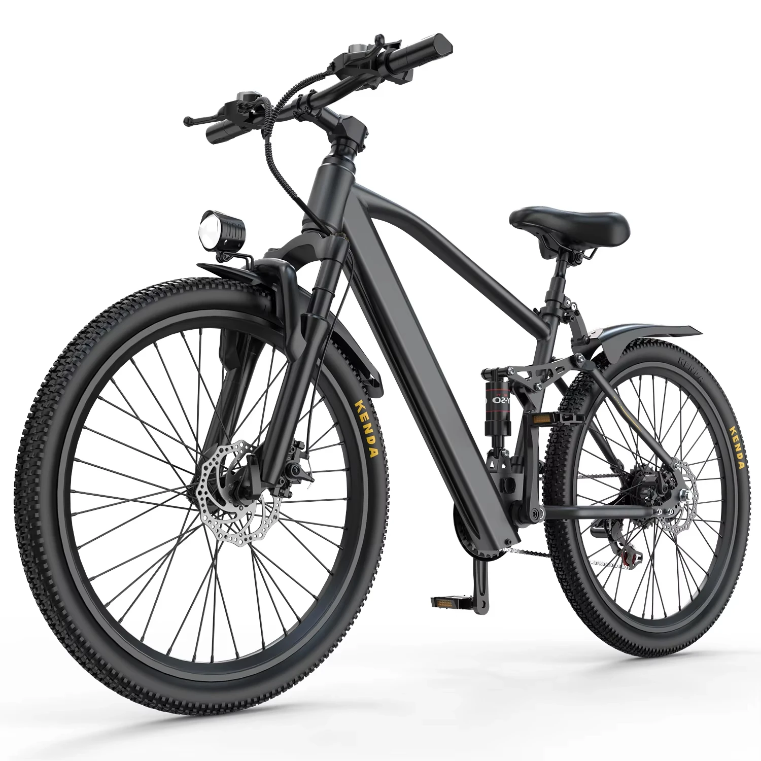 Elektrische fietsen voor volwassenen Aairsk GT900 250W elektrische fiets 36V 13Ah 468Wh batterij 25km/u e-bike 24 inch 21 versnellingen afsluitbare vering mountain city elektrische fiets USB LCD