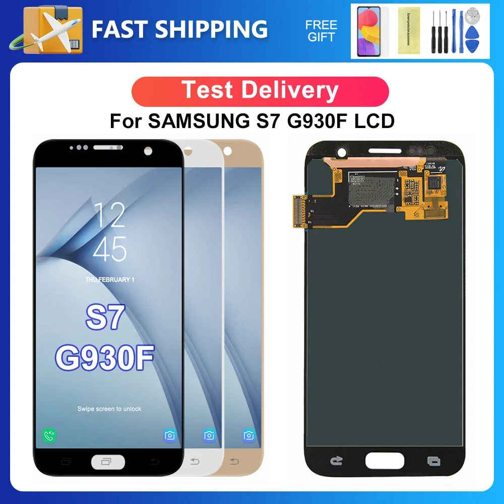 

S7 For Samsung 5.1''For G930A G930P G930F G930S G930L G930K LCD Display Touch Screen Digitizer Assembly Replacement