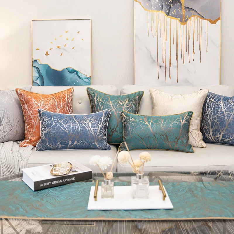 Nordic Style Luxury Sofa Cushion Cover 45x45cm Throw Pillow Cover 30x50 Sample Room Villa Living Room Decorative Bed Home Decor