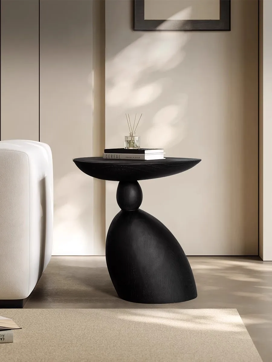 

Nordic Light Luxury Vintage Home Living Room Decor Wooden Side Table Irregular Shape ART Vase Display Stand Bedroom Nightstand