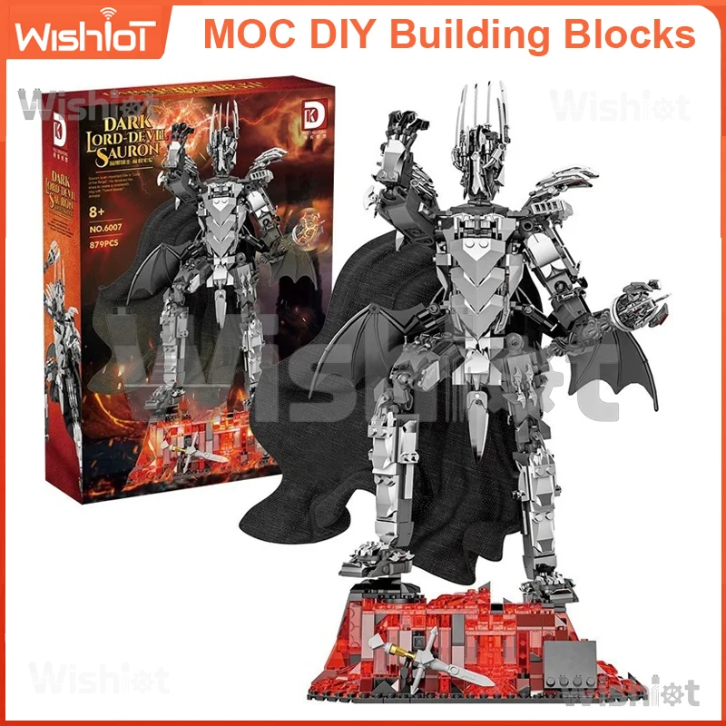 

6007 Строительный набор «Темный Лорд», 879 шт., модель персонажа «Фэнтези-злодей» для взрослых и детей, обучающая головоломка «сделай сам», подарок