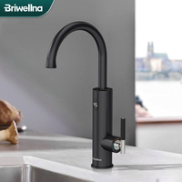 Briwellna Electric Water Heater 220V Flowing Heater Kitchen Faucet 2 in 1 Tap Tankless Water Heating Mixer Electric Geyser