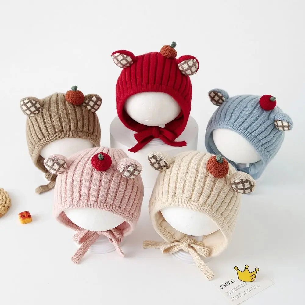 

Cute Winter Baby Crochet Hat Breathable Cold-Resistant Toddler's Knitted Hat Windproof 5-24 Months Ear Protection Hat