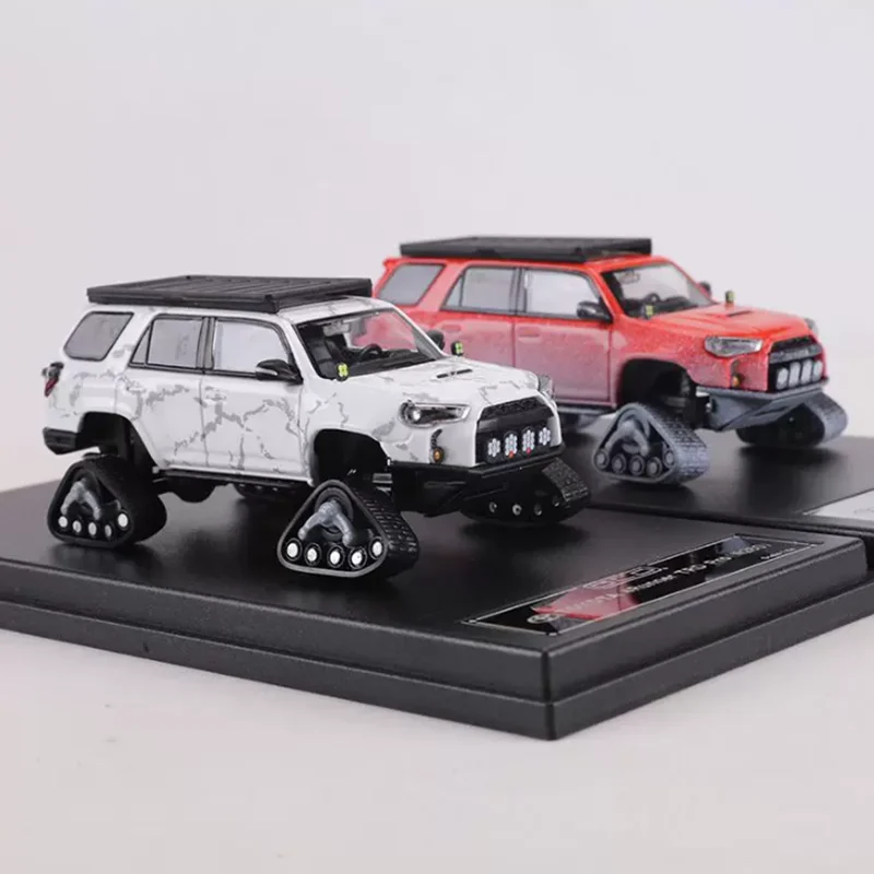 GCD 1:64 Scale 4Runner Widebody Alloy Snow Track Vehicle Model Collectibles Toy Unique gift Scene Simulation