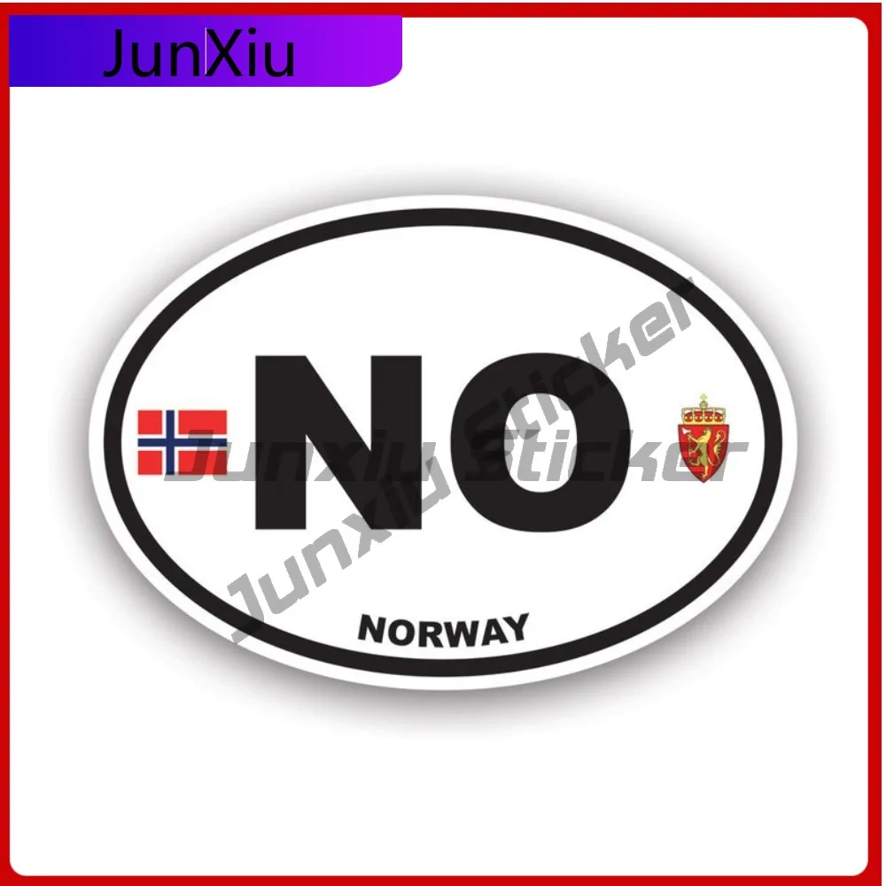 

Norway Oval Sticker Waterproof Outdoor Decals Cool Window Waterproof Vinyl Decal For Campers Creative Decor High Quality High
