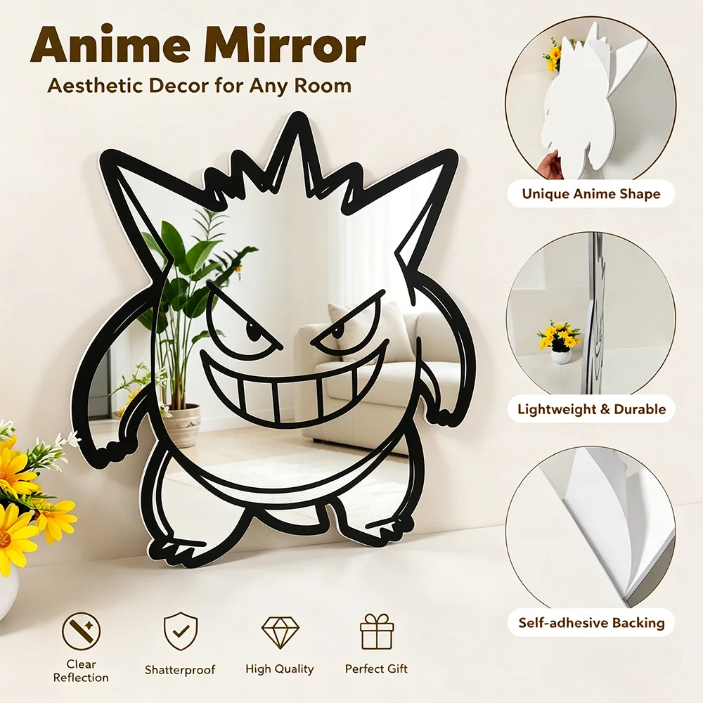 

Anime-Themed Mirrors Gengar One Piece Dragon Ball Z Pokemon Turn Your Room into a Living Manga Scene