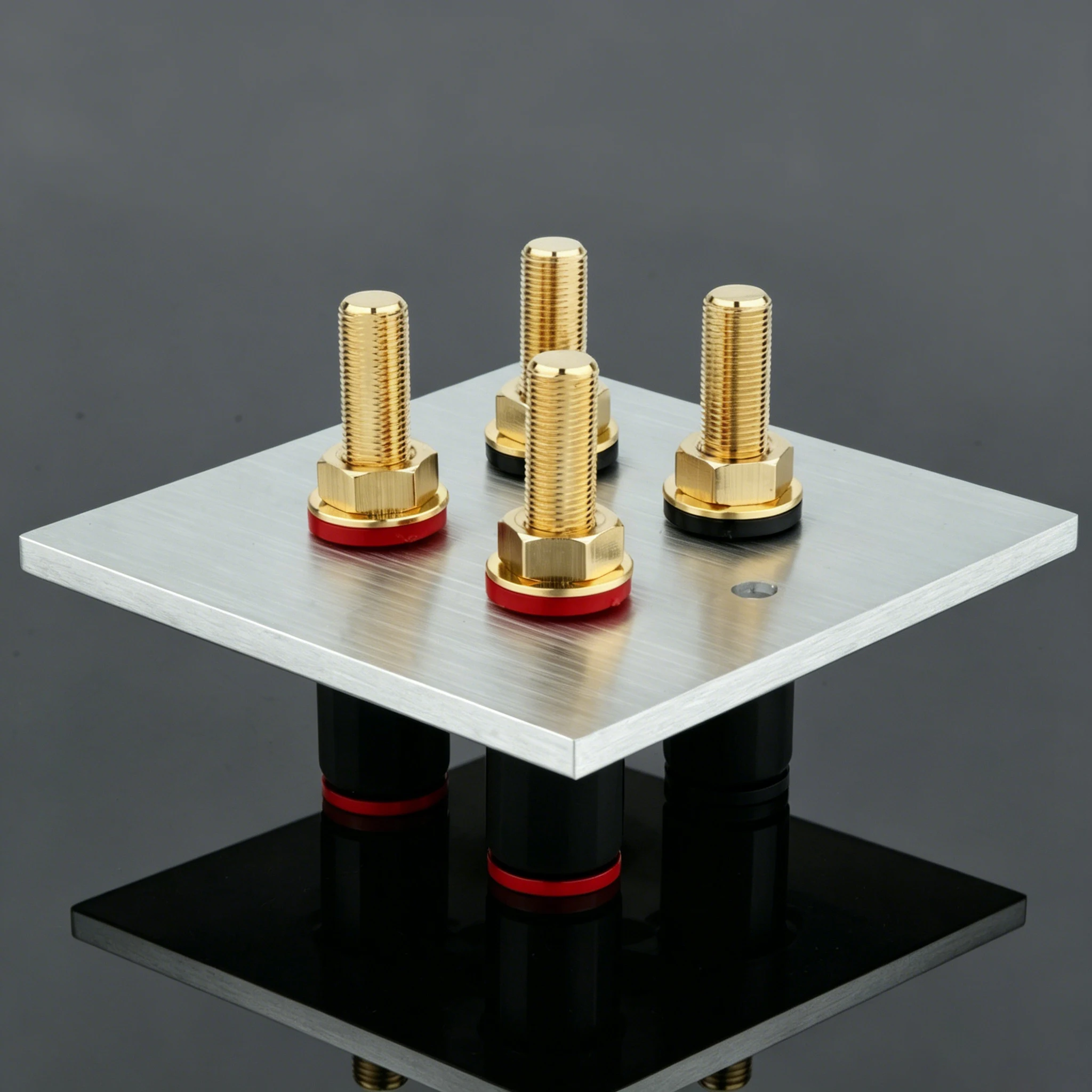 Pure copper Speaker Terminal Binding Post Gold Banana Plug Jack Panel Mount Connector Socket 24K Gold Plated for Loudspeakers