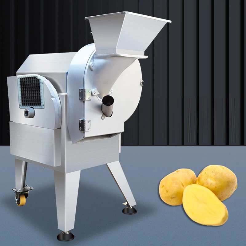 Овощерезка Коммерческая электрическая овощерезка Кухонный комбайн Картофельные чипсы Морковь Дыня Машина для резки кубиками