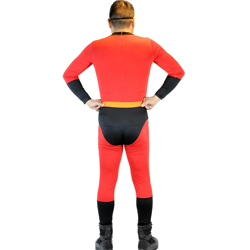 Fancy Dress Superhero Bob Halloween Costume  Mr. I 2 jumpsuit Costume adult mens Cosplay