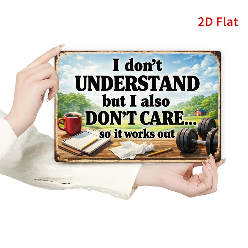 CIFBUY Retro Funny I Cant Hear You Quote Sign Waterproof Durable Aluminum Wall Art For Home Office Gym Couple Humor Decor