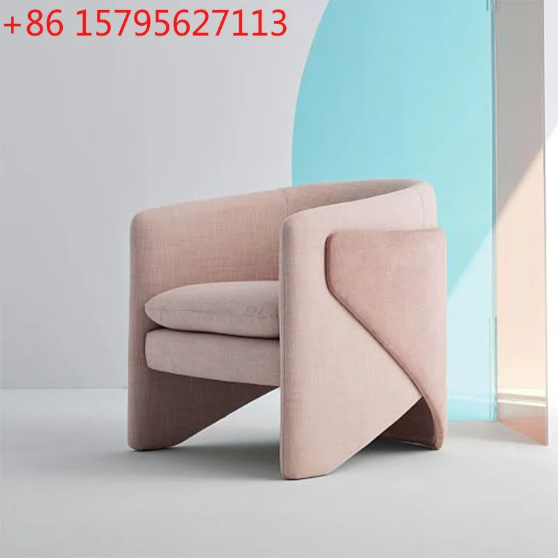 

Double sofa simple fabric designer studio rest modeling sofa negotiation chair