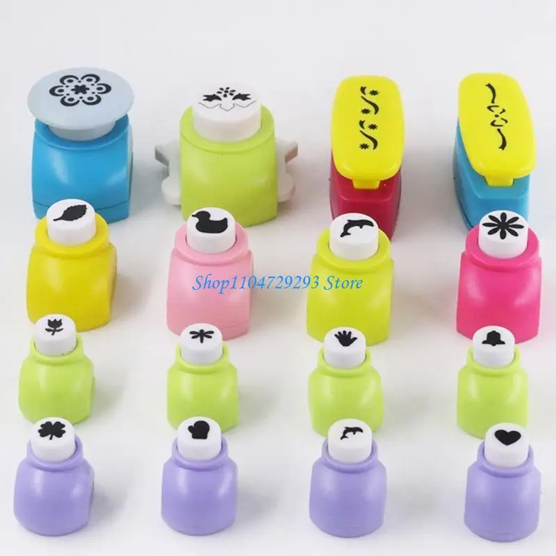 Y2GD 16PCS Mini Hole Punchers para Kid Card Fazendo Diy