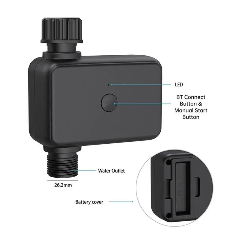 AC88-Smart Bluetooth Garden Watering System Featuring Irrigation Timer, Remote Controller, Filter, Washable Sprinkle Valve