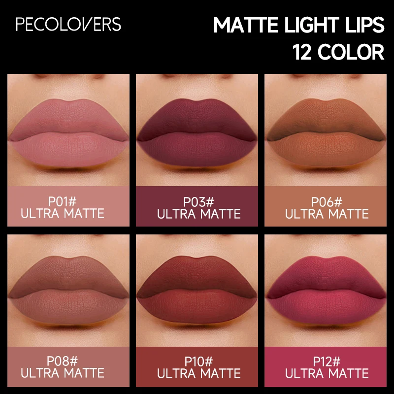 Matte Liquid Lipstick Waterproof Long Lasting Velvet Mate Nude Brown Red Lip Gloss Lint Tube Makeup Cosmetic Lipsticks Lipgloss